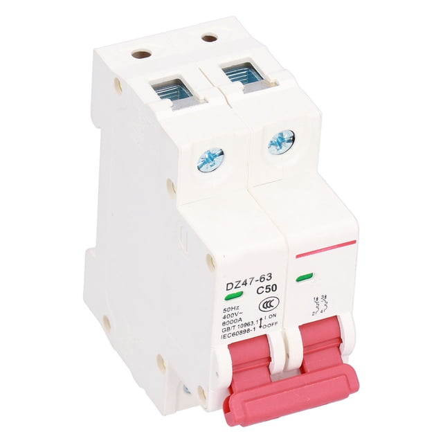 Loewten Current Miniature Circuit Breaker, 2P Miniature Circuit Breaker Premium Material For Avoid Overload For Avoid Short Circuit Damage