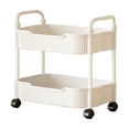 thumbnail image 2 of EGNMCR Storage Containers Kitchen Storage Carts 2 Layer With Armrests Storage Rack Bathroom Toilet Toiletries Storage Carts Suitable For Kitchens Bathrooms And Living Rooms Plastics trolley, 2 of 6