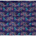 thumbnail image 4 of oneOone Organic Cotton Poplin Twill Fabric Fish Block Printed Fabric 1 Yard 42 Inch Wide, 4 of 4