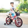 thumbnail image 2 of Costway Vélo 18 Pouces pour Enfant de 4 à 8 Ans avec Guidon et Selle Réglables en Hauteur, Frein à Main, Rouge, 2 of 10