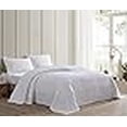 thumbnail image 3 of Beatrice Home Fashions Couvre-Lit en Chenille à Canaux, Lit Simple, Blanc, 3 of 4