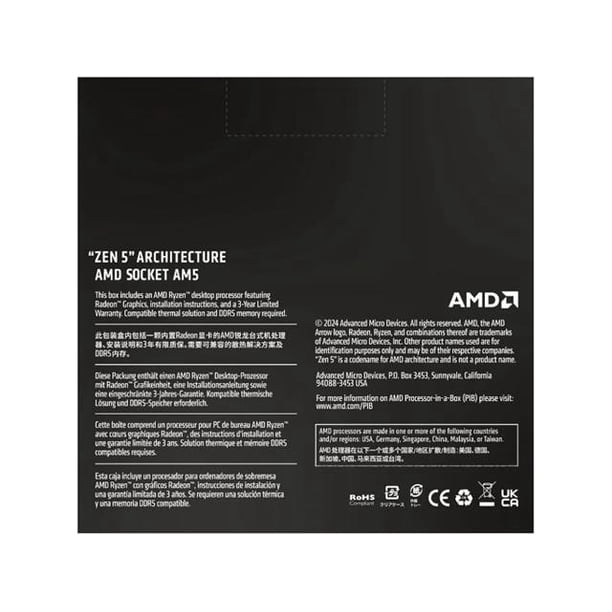 AMD Ryzen 5 9600X - 3.9 GHz - 6-core - 12 threads - 32 MB cache