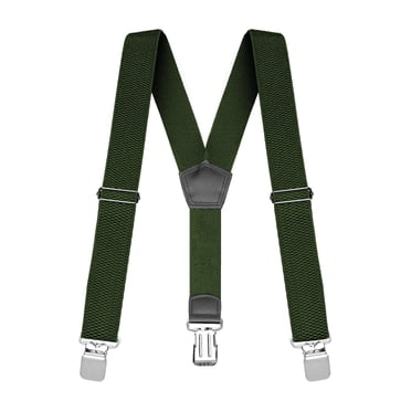 Buyless Fashion Bretelles Texturées Robustes pour Hommes - Sangles Ajustables de 48 Pouces 1 1/4 Pouces - Forme en Y
