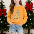 thumbnail image 4 of Cowsor Chandails pour Filles Enfants Mignon Graphique Col Rond Chandail à Enfiler Hauts Noël Manches Longues Chemises de Fête, 4 of 6