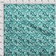 thumbnail image 4 of oneOone Rayon Turquoise Blue Fabric Abstract Dress Material Fabric Print Fabric By The Yard 56 Inch Wide, 4 of 4