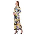 thumbnail image 3 of Bimba Robe Chemise Maxi Imprimée à Manches Longues pour Femmes, Coupe Ample Décontractée, Boutonnée, 3 of 7