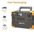 thumbnail image 3 of PECRON E600LFP Portable Power Station 614Wh/1200w with 200W Solar Panel Kit LiFePO4 Battery for Outdoor Camping RV Travel, 3 of 8