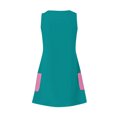 thumbnail image 4 of Timegard Robes pour Femmes Col en V Été Décontracté Robes T-Shirt Sortie de Plage Robe Débardeur avec Poches, 4 of 5
