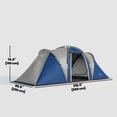 thumbnail image 3 of Outsunny Multi-Room Camping Tent for 8-12 Person, Navy Blue & Light Grey, 3 of 10
