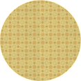 thumbnail image 1 of Ahgly Company Machine Washable Indoor Round Transitional Bold Yellow Area Rugs, 4' Round, 1 of 7