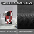 thumbnail image 2 of Red Black and White Grey Bath Mat 20"x32" Non Slip Quick Dry Super Water Absorbent Modern Bathroom Rug Washable Luxury Red Thin Bathroom Rugs Fit Under Door, 2 of 6