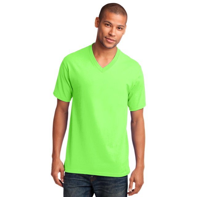 T-shirt à Col en V 100 % Coton 54 Oz