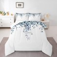 thumbnail image 2 of Erosebridal Ensemble de Literie Chic Feuille, Couette Simple Botanique Tropicale, Décor Eucalyptus, Microfibre 2 Pcs, 2 of 8