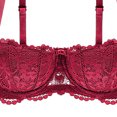 thumbnail image 4 of Womens French Sexy Gathering Large Size Bra Set Ultra-thin Big Breasts Shows Small Collection, 4 of 8