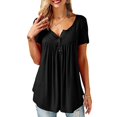 thumbnail image 1 of T-Shirt Ample pour Femmes Manches Courtes Hauts Décontractés Blouse Tee, 1 of 2