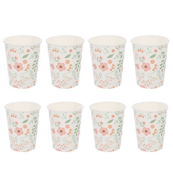 KAKOWELY 24 Pcs Flower Paper Cups Delicate Drinks Paper Cups Party Disposable Paper Cups,3.62"X2.95"X2.95"