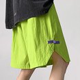 thumbnail image 4 of Gspmoly Mens Workout Shorts, Men'S Wide-Leg Style Solid Color Drawstring Pocket Drying Casual Work Shorts. Swim Trunks for Men Clearance Items Green XL, 4 of 5