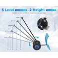 thumbnail image 4 of Garvee Pelle Pousse-Neige pour Entrée, Pelle à Neige Robuste, Lame Inclinée de 29 Pouces Déneigement Efficace en Métal, Manche à Hauteur Réglable à 5 Niveaux, Chasse-Neige pour Trottoir, Bleu, 4 of 9
