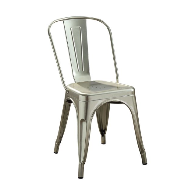 ACME Jakia Side Chair in Glossy Champagne