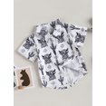 thumbnail image 4 of Opperiaya Chemise Garçon, Manches Courtes à Revers Imprimé Bull, Hauts Amples Décontractés de Fête de Rue pour Printemps Été 6 m-4 A, 4 of 8