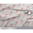 thumbnail image 2 of Pomme Vert Poly Georgette Tissu Rayure & Méduses Océan Tissu Imprimé par la Cour 42 Pouces de Large, 2 of 3