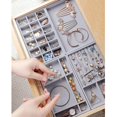 thumbnail image 3 of Velvet Jewelry Display Tray Earrings Bracelets Storage Organizer for Necklace Stackable Velvet Empty Tray, 3 of 8
