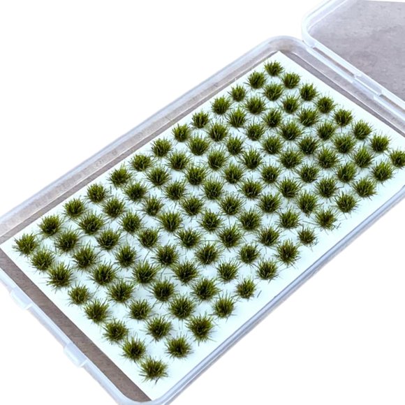 Thinsony Grass Tuft Model Diorama Layout for Light Railroad Train Decor Green Light Green 4x6mm