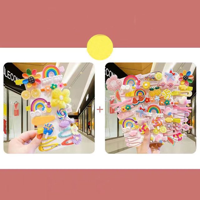 56 Pcs Pinces à Cheveux pour Bébés Filles, Accessoires pour Cheveux Colorés et Mignons / Multicolore
