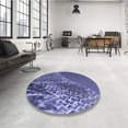 thumbnail image 4 of Ahgly Company Tapis d'Intérieur Lavable en Machine Carré Violet Transitionnel, 6 Pieds Carré, 4 of 7