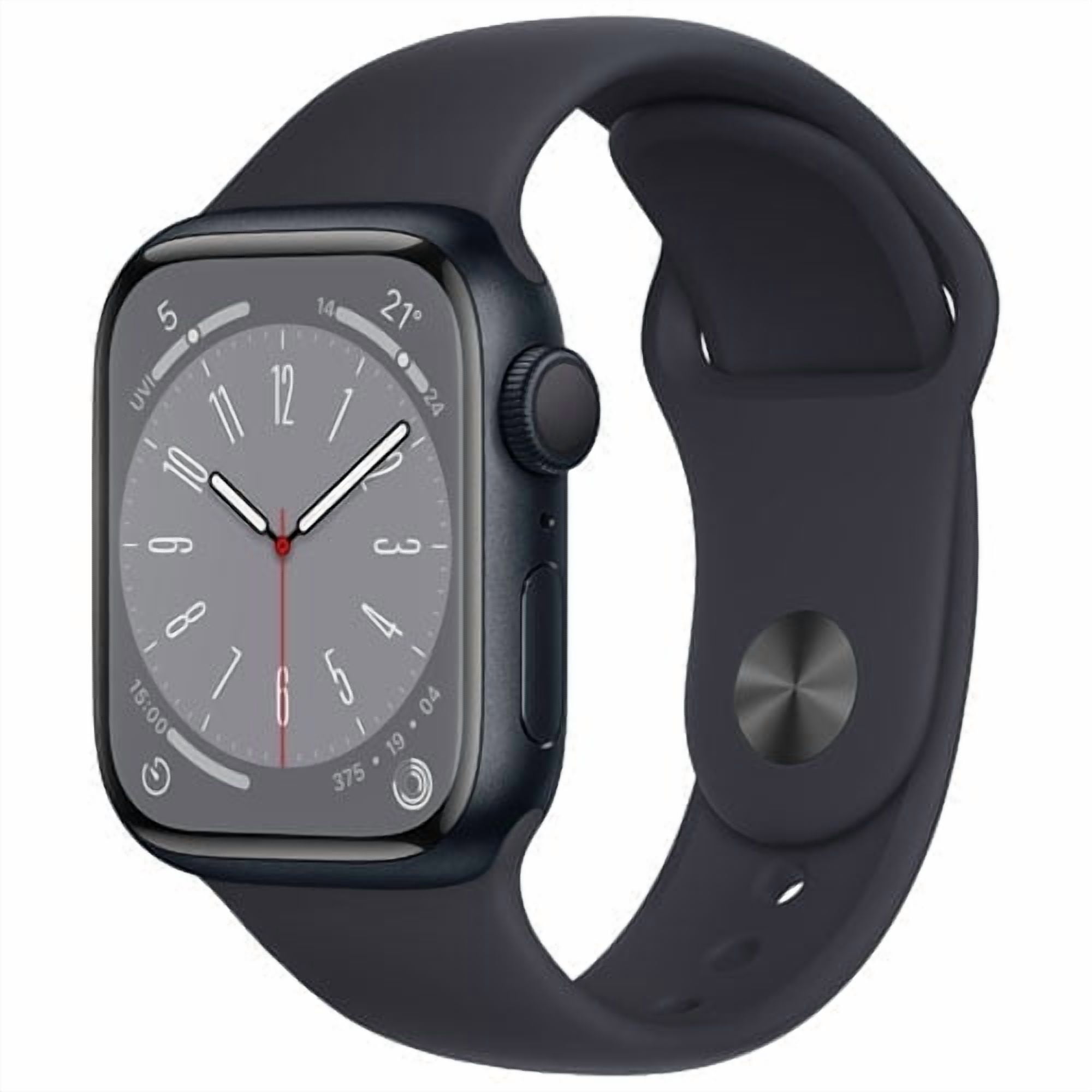 Refurbished (Good) - Apple Watch Series 8 (GPS) 41mm Midnight Aluminum Case with Midnight Sport Band - Small/Medium