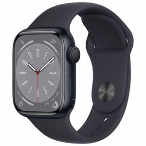 Refurbished (Good) - Apple Watch Series 8 (GPS) 41mm Midnight Aluminum Case with Midnight Sport Band - Small/Medium
