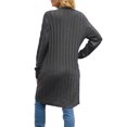 thumbnail image 4 of FOCUSNORM Women Juniors Cardigan, Solid Color Long Sleeve Sweater Coat with Pockets, 4 of 5