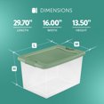 thumbnail image 3 of Sterilite 64 Quart Latching Storage Container Tote, Crisp Green (12 Pack), 3 of 9
