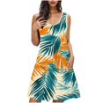 thumbnail image 2 of Ovzne Robes Grande Taille pour Femmes aux Formes Robe Femme Femme Imprimé avec Poches Chemises de Nuit Sans Manches Tenue de Nuit Chemise de Nuit Col Rond Robe de Nuit Robe de Printemps Imprimée Liquidation, 2 of 7