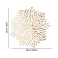 thumbnail image 4 of Yhmxh Gold Metallic Round Placemats Bulk Pressed Vinyl Leaf Dinning Kitchen Table Mats Decorations Setting Place Mats for Christmas Wedding Thanksgiving Party Event Holiday Autumn Harvest, 4 of 7