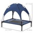 thumbnail image 3 of PawHut Elevated Cooling Pet Bed with Canopy for Medium-Sized Dogs Dark Blue, 3 of 10