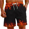 thumbnail image 4 of LSLJS Pantalon Court Décontracté à Imprimé Flamme pour Hommes, Cadeaux pour Hommes, 4 of 9
