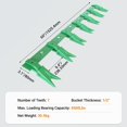 thumbnail image 2 of Bingirl Heavy - Duty 61 - Inch Bucket Tooth Bar for Sub - Compact Tractors: Fits 1/2 - Inch or Less Bucket Cutting Edges, No Drilling Required - Green, 2 of 6