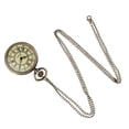 thumbnail image 2 of EGNMCR Vintage Round Dial Quartz Small Pocket Watch Classical Roman Scale Pocket Watch pocket watch, 2 of 5