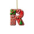 thumbnail image 2 of Hbdhejl 26 Pieces Red Letters Christmas Tree Decorations Candy Cane Letters With Berry Pattern Mini Alphabet Hanging Ornaments Party Home 2D Acrylic Christmas Tree, 2 of 4