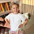 thumbnail image 2 of Girls Bow Back T Shirts Kids Ribbed Crew Neck Short Sleeve Tops Summer Trendy Tees, 2 of 6