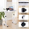 thumbnail image 3 of Bureau Debout Mobile à Hauteur Réglable, Bureau Portable pour Ordinateur Portable avec Roulettes, Petite Table d'Ordinateur Roulante, Plage de Hauteur 31 Pieds'–43 Pieds' pour Bureau à Domicile et Salle de Classe, 3 of 6