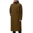 thumbnail image 2 of Pitauce Ponchos de Pluie Longs à Capuche pour Hommes, Fermeture Éclair Complète, Imperméables, Vestes de Pluie Compressibles pour Course, Randonnée, Cyclisme, Manteau de Pluie avec Poches, 2 of 9