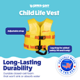 thumbnail image 3 of TRC Recreation Super Soft Child Size Small Life Jacket Swim Vest, Yellow, 3 of 9