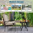 thumbnail image 4 of Gymax Ensemble de Conversation pour Patio 2 Pcs Causeuse et Table Ensemble de Sofa avec Coussins Beiges, 4 of 9