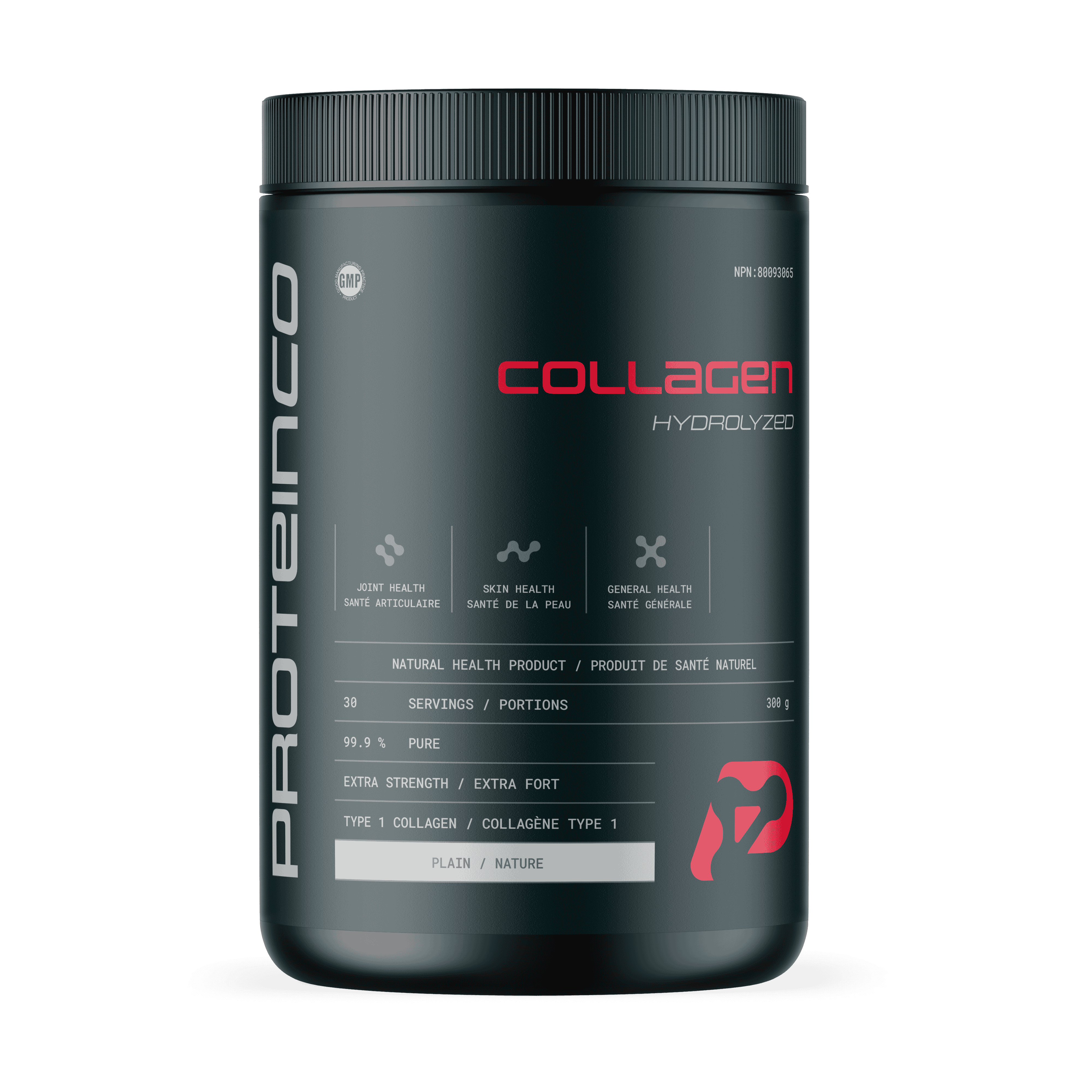ProteinCo | Hydrolyzed Collagen Peptides | Skin Joint and Bone Health | Grass Fed | 300 g | Unflavoured (Unflavoured)