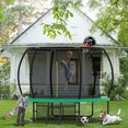 thumbnail image 3 of UIOWIO 10 ft Recreational Trampoline for Kids and Adults Outdoor Trampoline with Basketball Hoop Toddler Backyard Trampoline with Ladder,Enclosure Net,Storage Bag,Green, 3 of 10