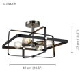 thumbnail image 2 of Xtricity - 4-Light Ceiling Light, 16.5'' Width, From the Sunkey Collection, Black, 2 of 3