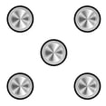 thumbnail image 2 of Ruiboury Mobile Phone Game Joystick Practical Screen Sucker Rocker Gamepad Button Controller Assist Joypad Gaming Supplies Black 5Set, 2 of 6