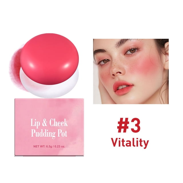 Dvkptbk colorful blusher Blush Sandwich Blush StickLips and CheeksNatural Makeup Holding Highlighting Gradual Rouge Blush Balm